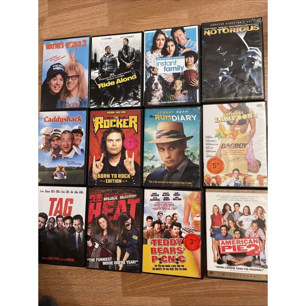 Comedy Drama Movie DVD Lot of 12 Wayne World 2 Ride Along American Pie 2